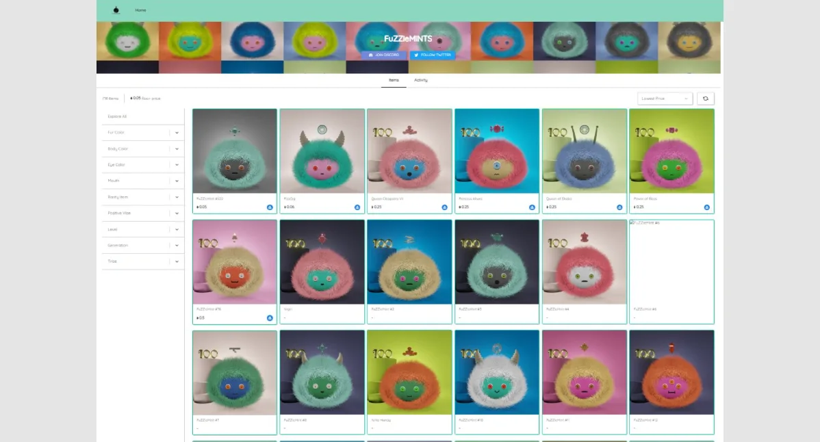 Our own FuZZieMiNTS marketplace