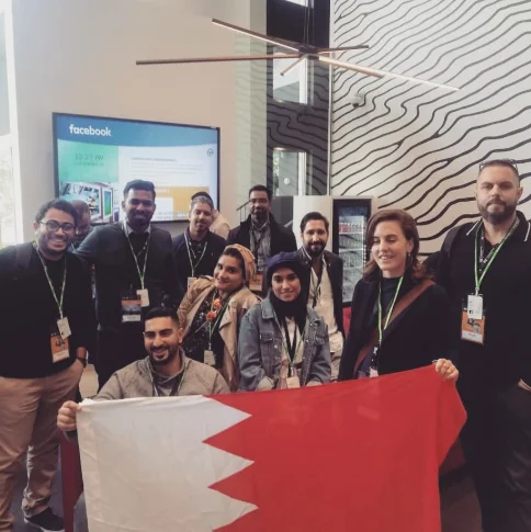 Team Bahrain at Facebook HQ, Sep 2019