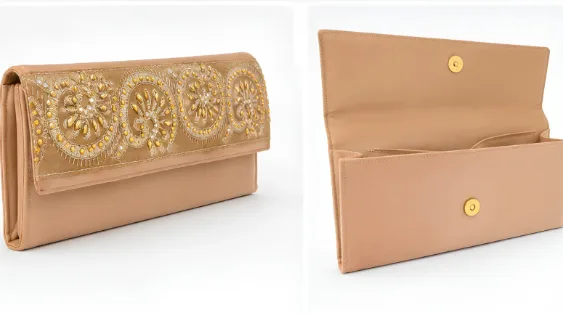 Sunehri clutch, open and closed
